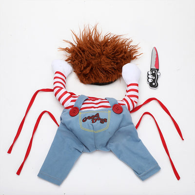 Disfraz de Halloween para Perros - Traje Ajustable Terrorífico con Accesorios