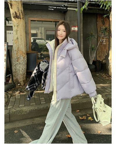 Chaqueta Corta Acolchada para Mujer con Capucha - Cálida y Resistente al Viento - Image 22