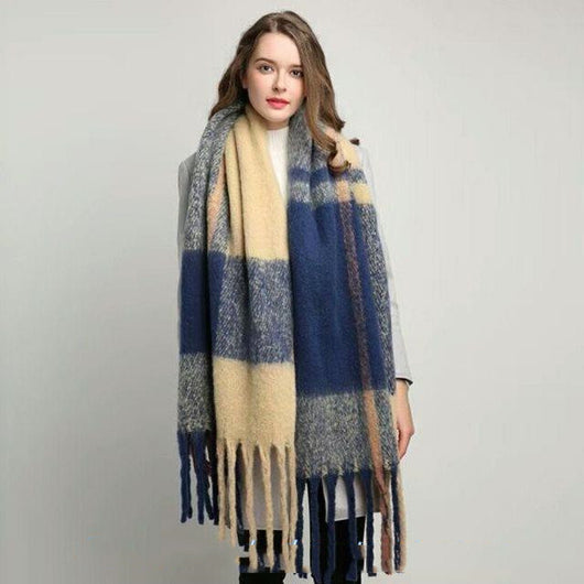 Bufanda Otoño Invierno con Borlas para Mujer - Calidez y Estilo - Image 23