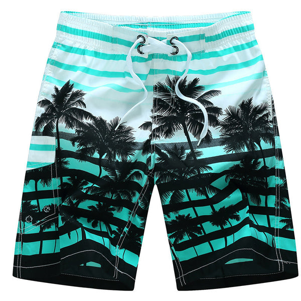 Shorts de Playa Holgados con Estampado de Palmeras y Rayas - Image 7