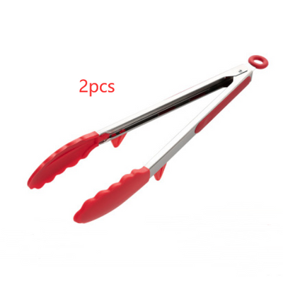 Pinzas de Cocina de Silicona y Acero Inoxidable para Asados - Image 13