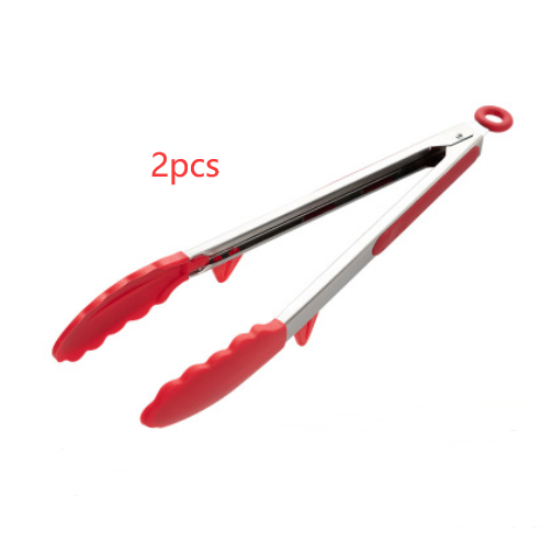 Pinzas de Cocina de Silicona y Acero Inoxidable para Asados - Image 13