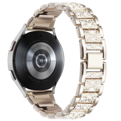 Pulsera Reloj Cadena de Diamantes Tres Cuentas Sólida - Image 9