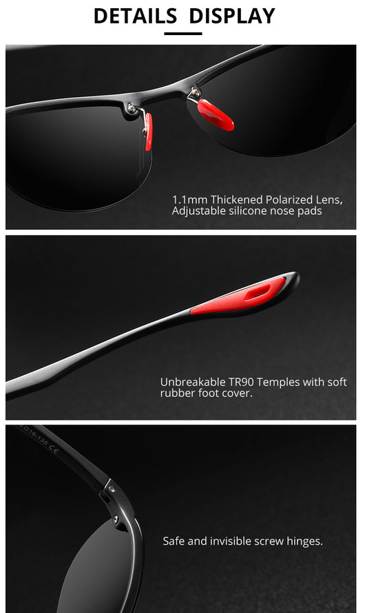 Gafas de Sol Polarizadas TR90 Sin Marco para Exterior - Image 13