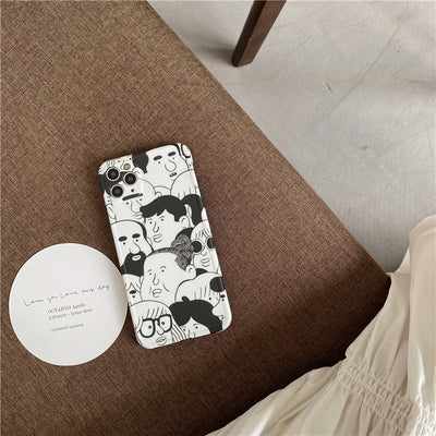 Funda para celular con ilustración en blanco y negro - Image 5