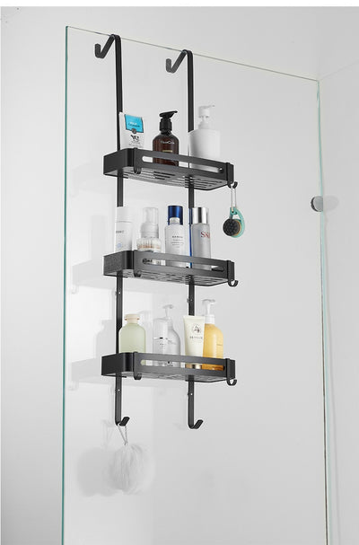 Repisa de Aluminio sin Perforación para Baño - Organizador de Almacenamiento Colgante - Image 16