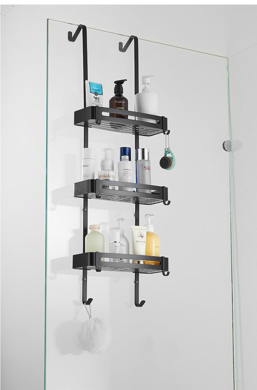 Repisa de Aluminio sin Perforación para Baño - Organizador de Almacenamiento Colgante - Image 16