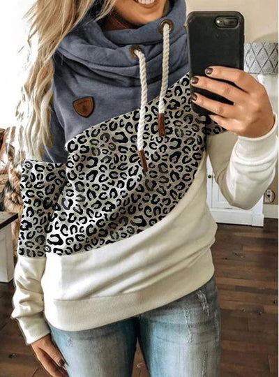 Sudadera con capucha y costuras estampadas de corte holgado - Image 3