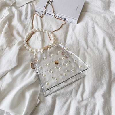 Bolso de Hombro con Cadena y Perlas - Image 18