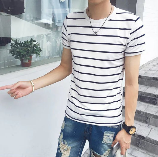 Playera a Rayas Casual para Hombre - Image 12