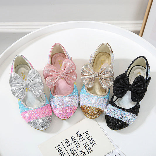 Zapatos de Tacón Alto Princesa con Cristales y Punta Redonda Suave