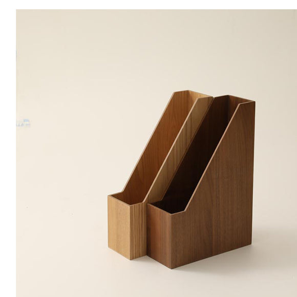 Organizador de Escritorio Vertical en Madera - Caja Clasificadora de Documentos
