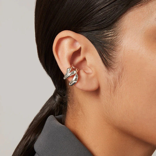 Arete Minimalista Multicapa para Cartílago - Clip Elegante Estilo Francés - Image 3