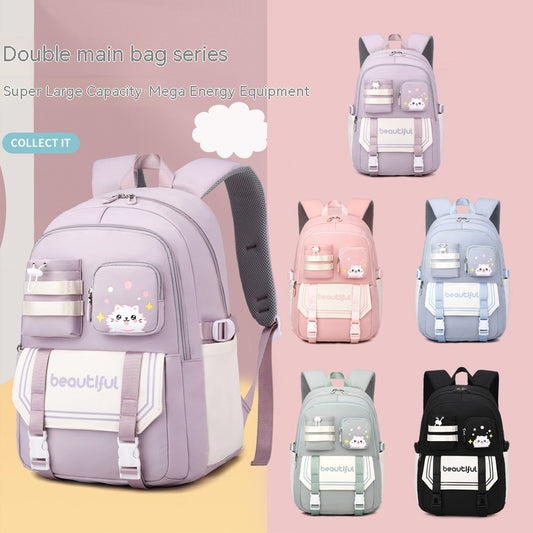 Mochila Escolar de Gran Capacidad para Niñas de Primaria - Diseño Lindo