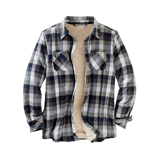 Chaqueta Camisa de Franela Térmica para Hombre - Abrigo Grueso Otoño Invierno - Image 6