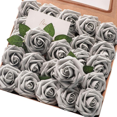 Rosas de Espuma PE con Tallo y Hojas - 25 Flores Decorativas para Bodas y San Valentín - Image 16
