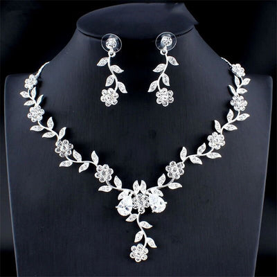 Conjunto de Joyería Nupcial Circón Dorado - Collar y Aretes para Boda - Image 7