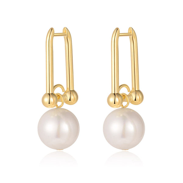 Aretes de Perla Diseño Contemporáneo - Elegancia Premium - Image 2