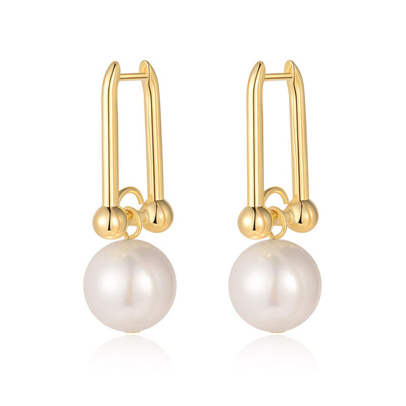 Aretes de Perla Diseño Contemporáneo - Elegancia Premium