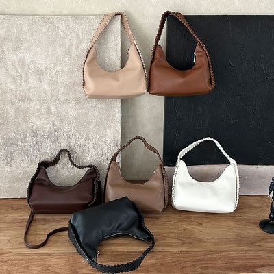 Bolsa de Moda Texturizada en Forma de Media Luna para Axila