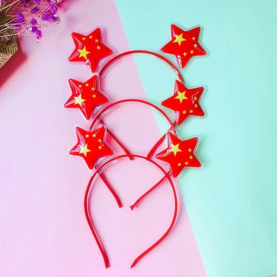 Pasador Bandera Roja Cinco Estrellas - Clip y Diadema Patriótica - Image 12