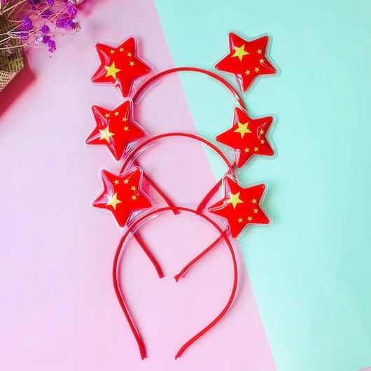 Pasador Bandera Roja Cinco Estrellas - Clip y Diadema Patriótica - Image 12