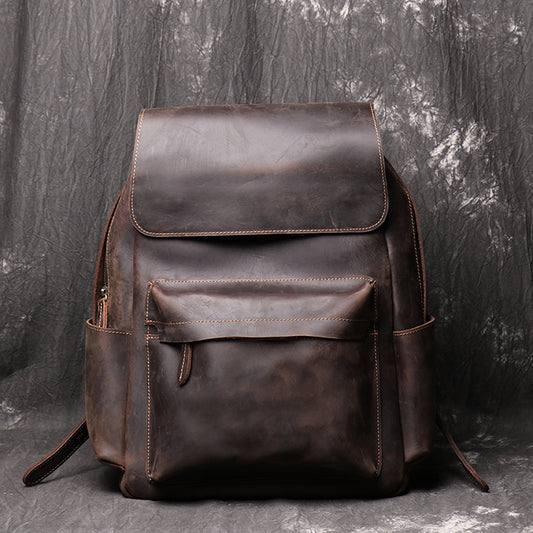 Mochila de Cuero Estilo Retro - Image 2