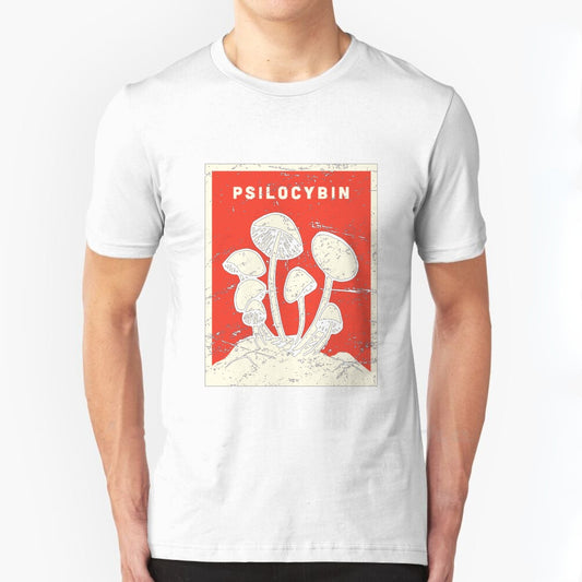 Camiseta Estampada con Hongos para Hombre y Mujer