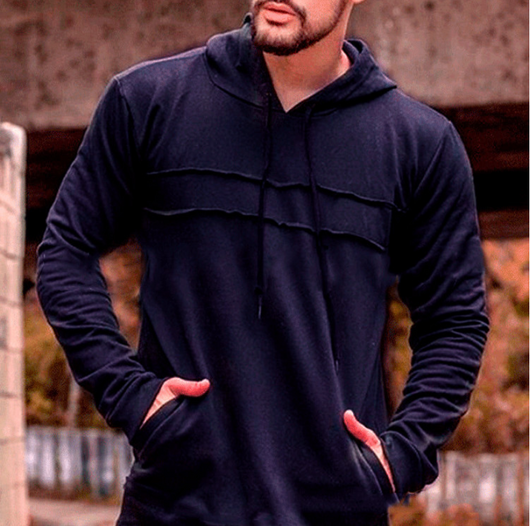 Sudadera con Capucha de Manga Larga y Ribetes en Contraste - Image 8