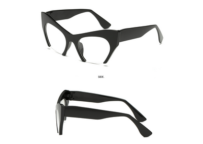 Red cat-eye sunglasses with silver mirrored lenses, featuring a bold retro frame design. - Image 12