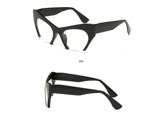 Red cat-eye sunglasses with silver mirrored lenses, featuring a bold retro frame design. - Image 12