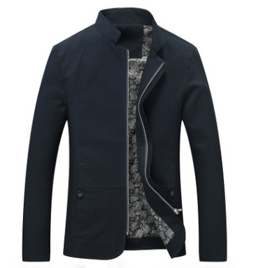 Chaqueta de Algodón Lavado con Cuello Mao para Hombre - Image 5