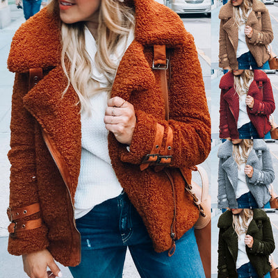 Abrigo Suéter Teddy Peluche para Mujer