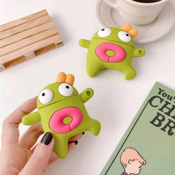 Funda de Silicona Suave Compatible con Apple - Diseño Femenino Cute para Auriculares