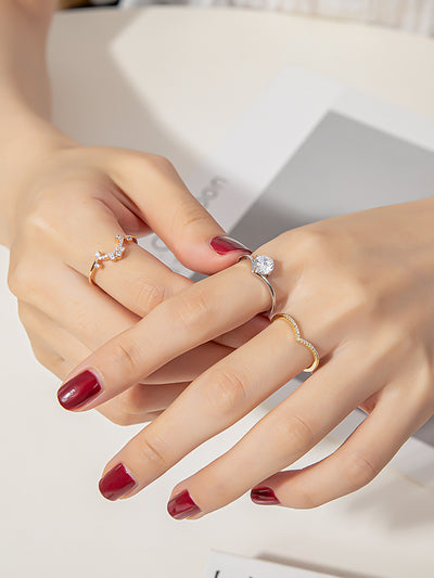 Anillo de Tres Piezas Elegante