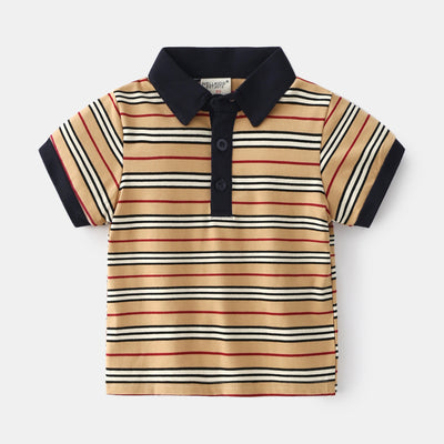 Camisa Casual Infantil con Cuello Solapa y Manga Corta - Image 3