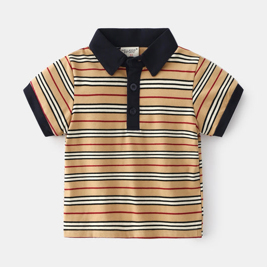Camisa Casual Infantil con Cuello Solapa y Manga Corta - Image 3