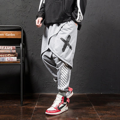 Pantalones Casuales Hombre Estilo Hip-Hop Japonés con Estampado Urbano - Image 2