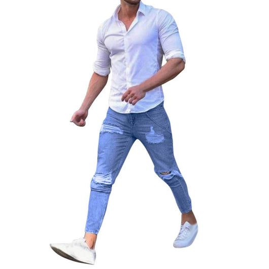 Jeans Skinny Biker Rotos con Elasticidad - Image 3