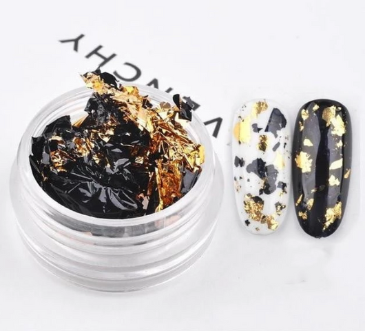 Joyería de Uñas con Lámina Metálica - Fragmentos Decorativos - Image 2