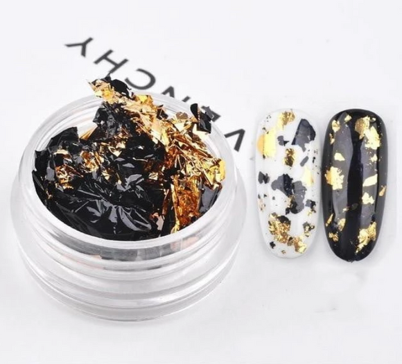 Joyería de Uñas con Lámina Metálica - Fragmentos Decorativos