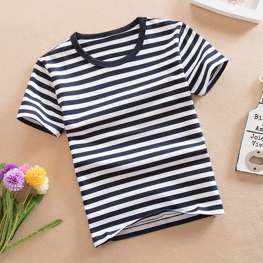 Camiseta Infantil de Algodón con Rayas - Image 9