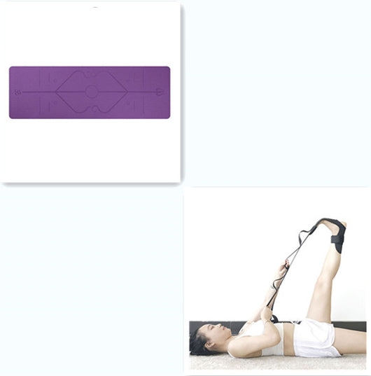 Tapete de Yoga Antideslizante con Líneas de Alineación para Principiantes - Image 6
