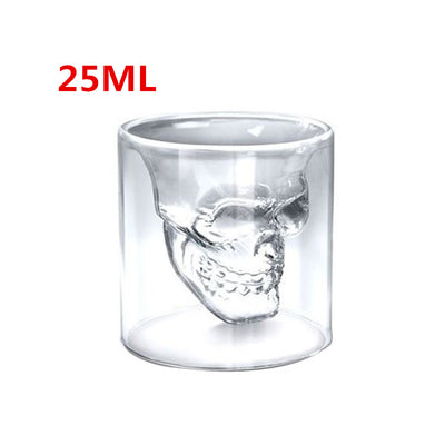 Vaso de Cristal Doble Transparente con Diseño Calavera - Image 5