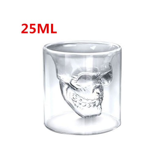 Vaso de Cristal Doble Transparente con Diseño Calavera - Image 5