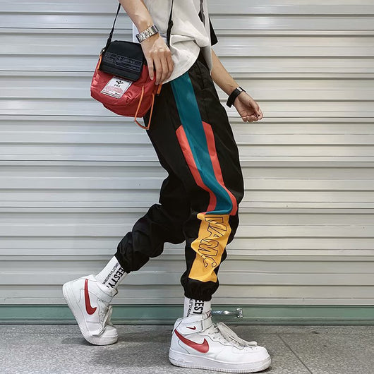Pantalones Harem Colorblock Sueltos - Image 6