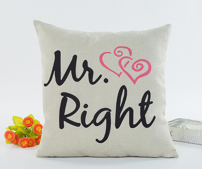 Funda de Almohada de Lino para Parejas Enamoradas - Image 3
