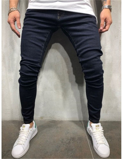 Jeans Casuales de Color Liso para Hombre - Image 5