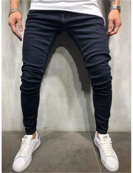 Jeans Casuales de Color Liso para Hombre - Image 5