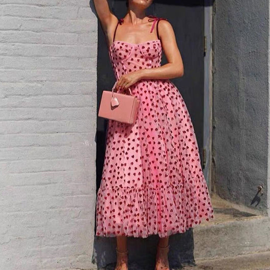 Vestido Lunares con Cintura Bandeau y Falda Amplia - Image 14